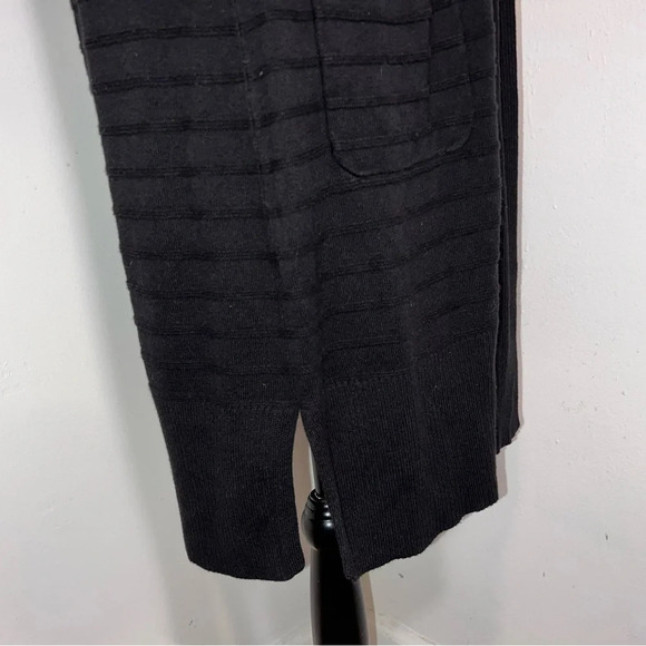 Isaac Mizrahi Live, M, sleeveless ribbed, shawl collar pocketed duster cardigan - Picture 3 of 9